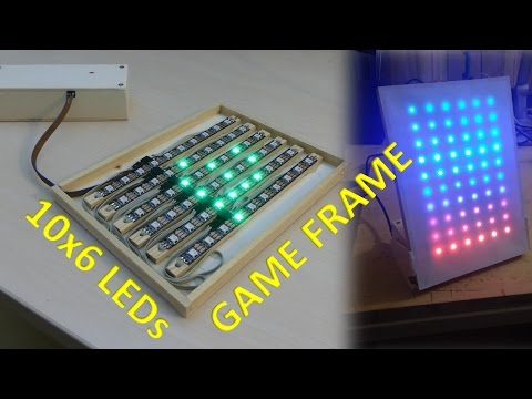 10x6 LED-Matrix with WS2812B RGB LEDs | Arduino