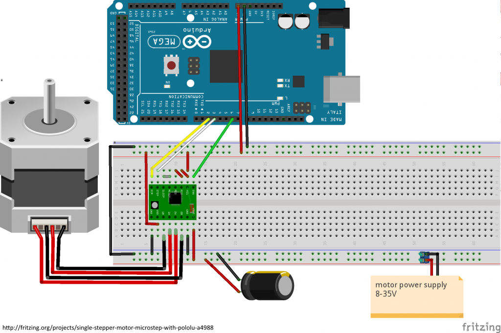 circuit arduino with stepper motor driver
