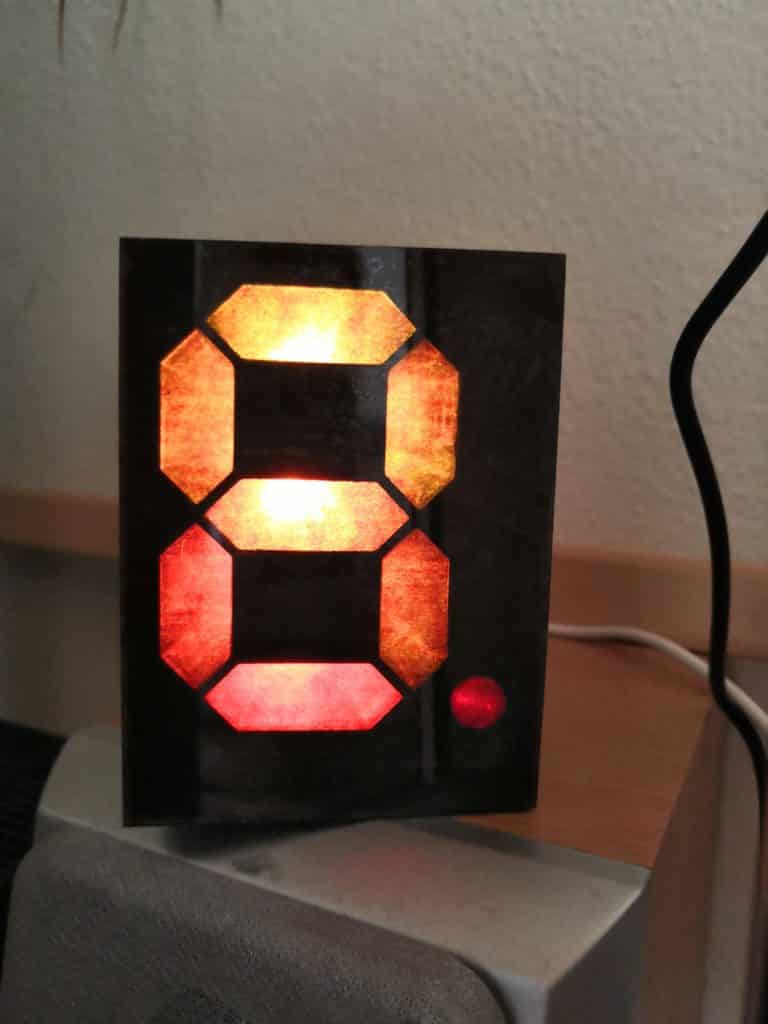seven segment display with leds
