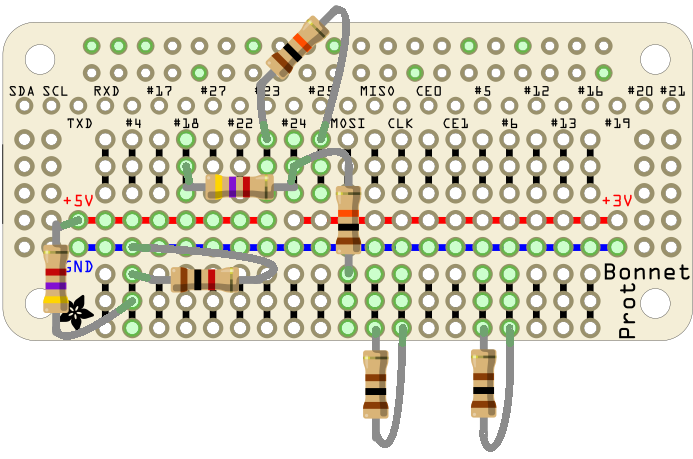 prototype board resistors
