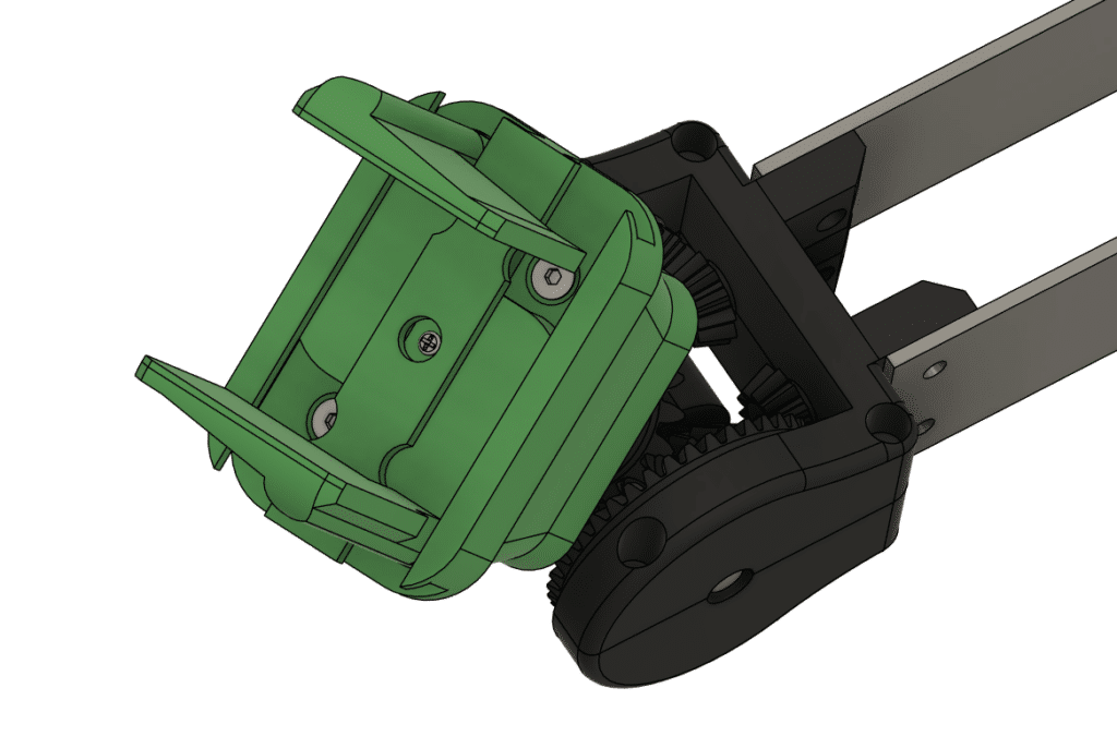 Gripper with visible fastening screws